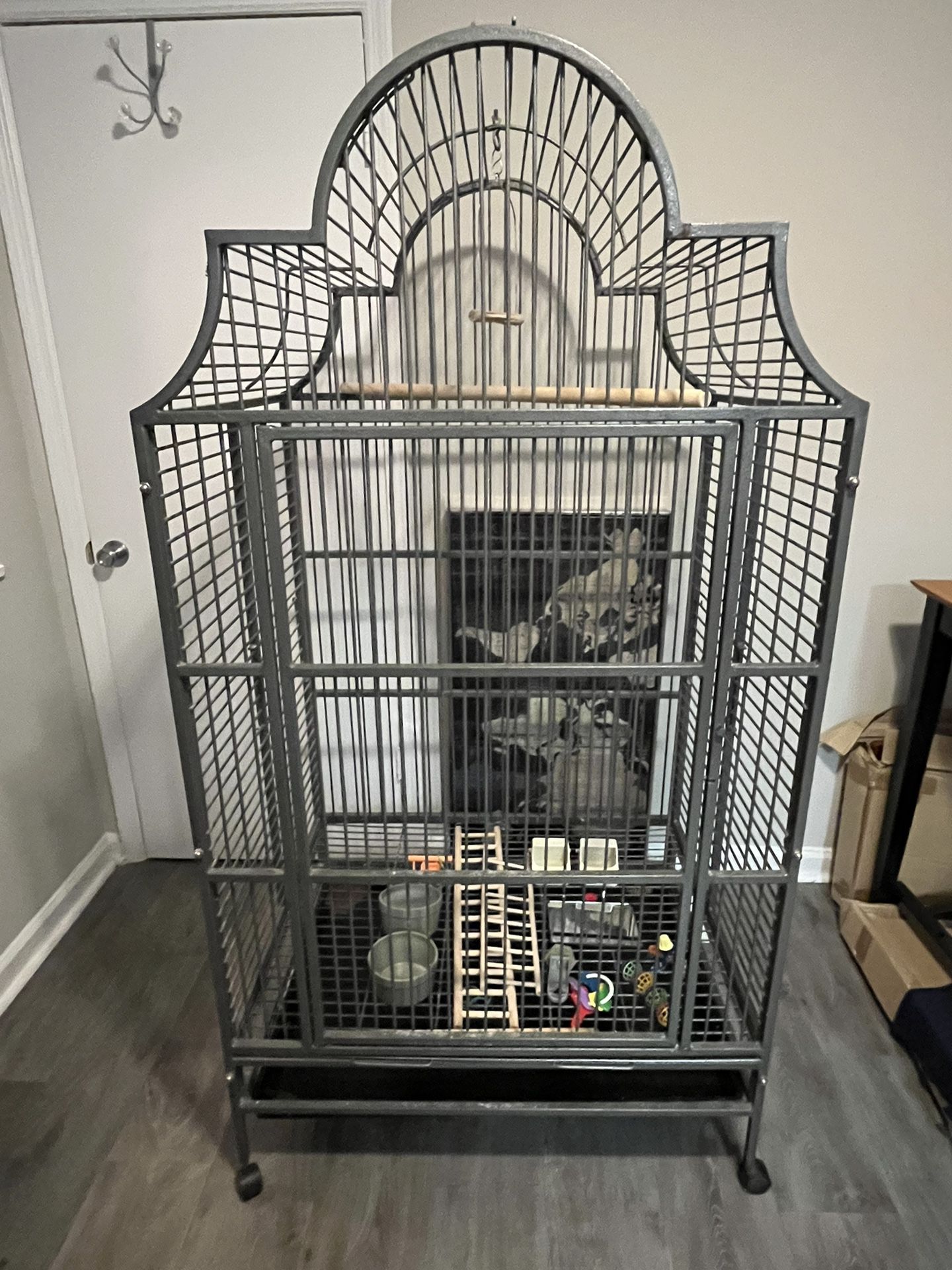 Heavy Duty Bird Cage + Accessories