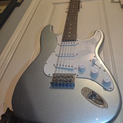 Sky-blue 12 string Guitar EXC Pro fret-level setup & bag $189!