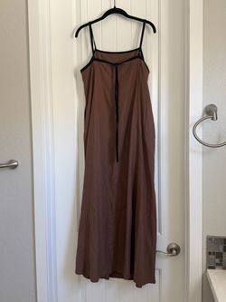 Brown linen dress