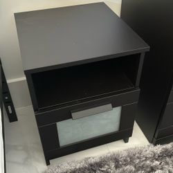 Black Bedside Table 