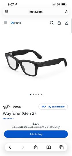 Ray-Ban Meta glasses GEN 2 $340
