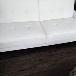 SLEEPER SOFA COUCH ALL WHITE  FOR SALE 