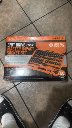 HORUSDY 50 PIECE 3/8 drive master impact socket set