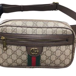 Gucci GG Supreme Ophidia Belt Bag With Adjustable Strap 