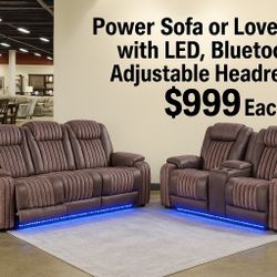 Power Reclining Sofa Or Love Seat $999 Each 