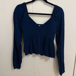 Black And Dark Blue Long Sleeve 