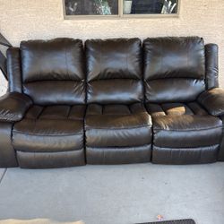 Leather Couches , Recliners 
