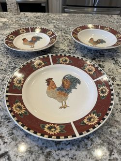 New Rooster Dish Set 