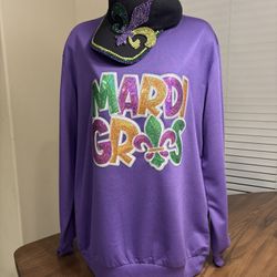 Mardi Gras Sequence Sweatshirt 
