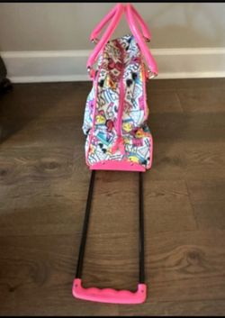Justice Overnight Sleepover Wheeled Bag, like New