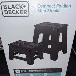 Black + Decker Compact Folding Step Stools 