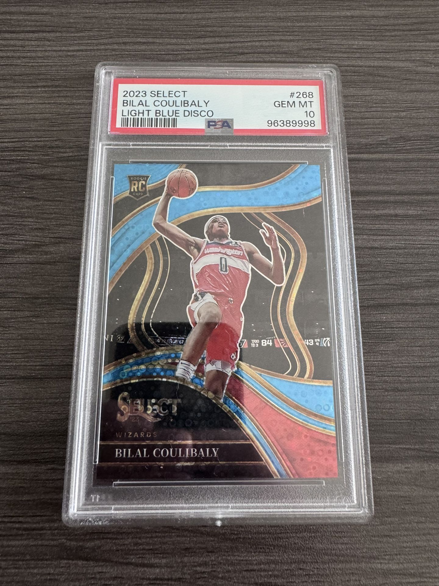 psa 10 bilal coulibaly /99 select light blue disco
