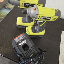Power Drills Two Batteries And Charger 