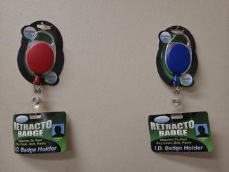 (1) Retractor Badge Holder Keychain Your Choice 