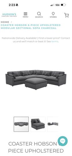 Coaster Hobson 6-Piece Upholstered Modular Sectional Sofa(Delivery Available)