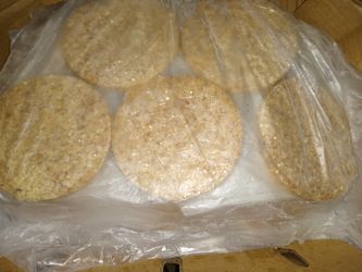 Seasoned pork patties. 45 patties in the case for 50.00