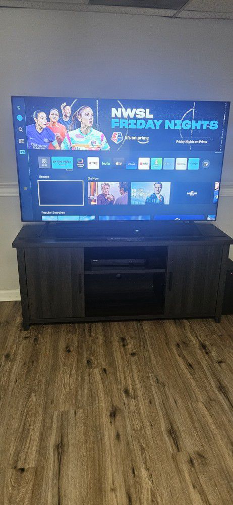 Samsung 65 Inch TV and Stand And Sound BAR