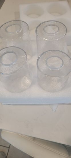 4-Pack Seeded Glass Lamp Shade Replacements,