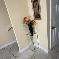 Flowers Vase With Stand And Wall Picture