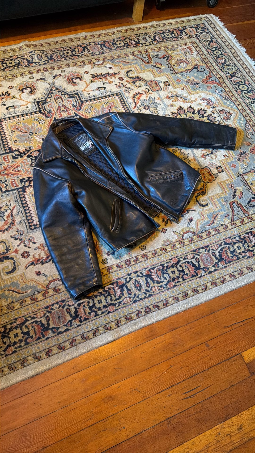 Large, Heavy, Leather Motorcycle Jacket