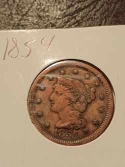 1854 large cent