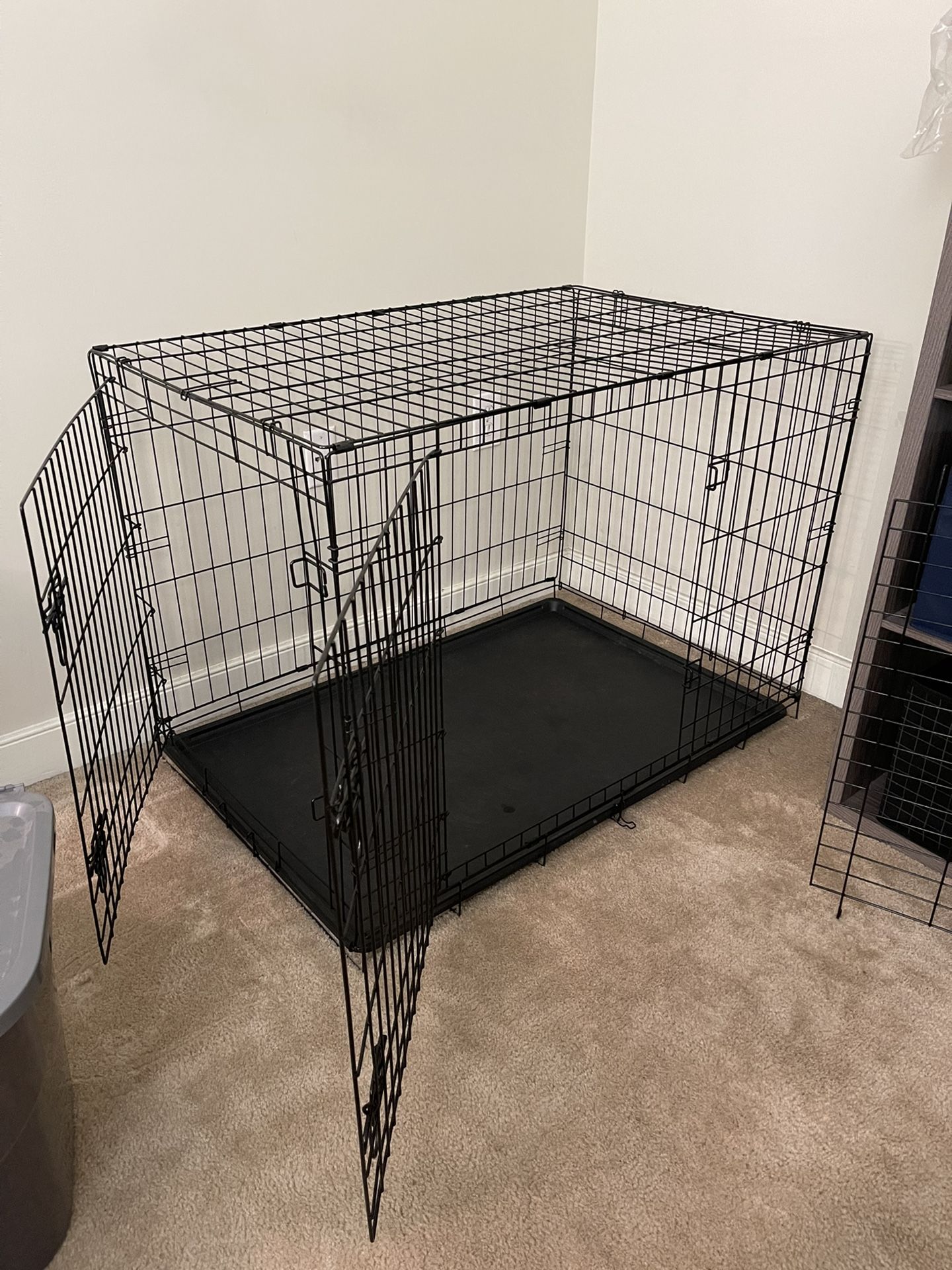 Large Wire Dog Cage  - Double Door