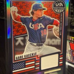 USA Baseball Stars & Stripes Relic Lot – Gabe Gaeckle & Brady Buenik (Red Parallels) 🔥