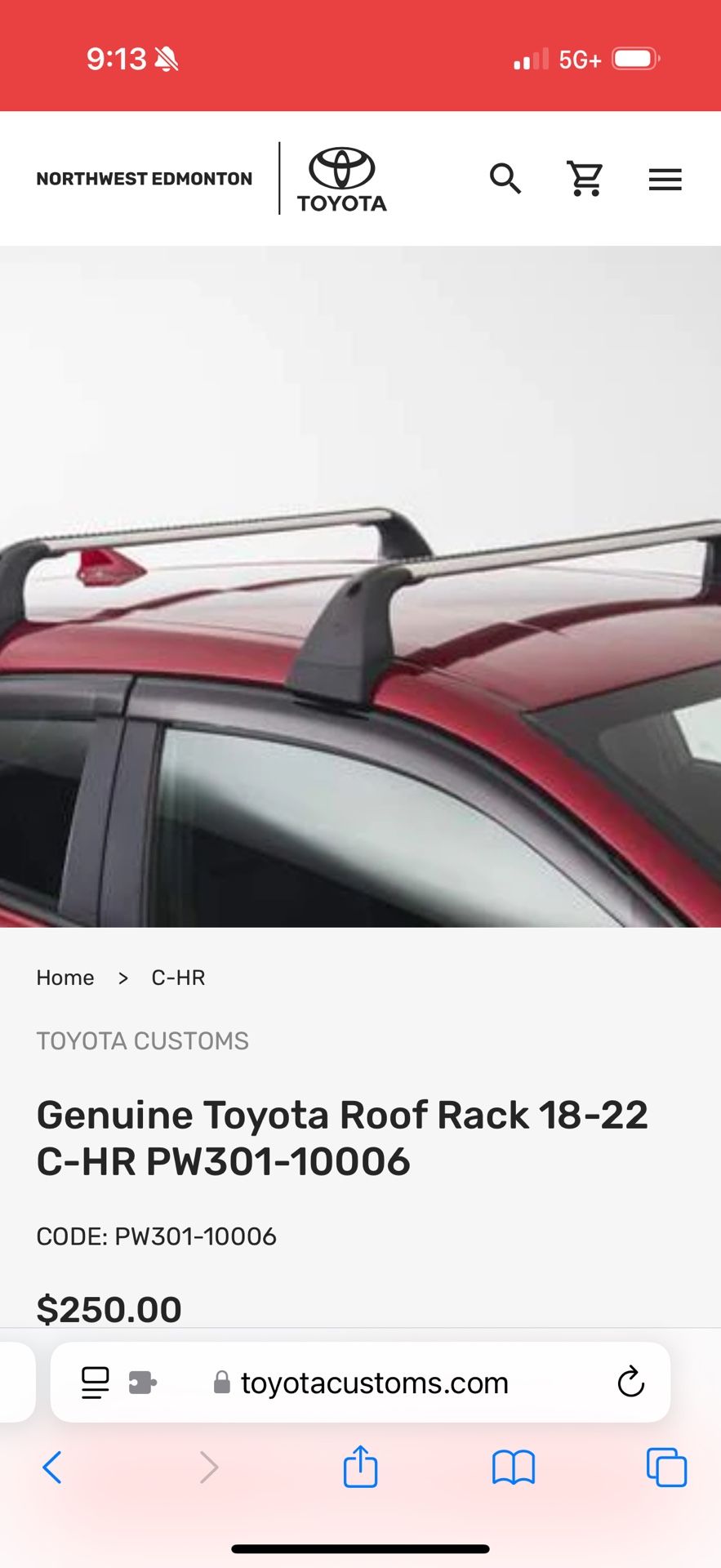 Toyota genuine Roof Racks