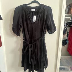 Velvet Black Dress - Large