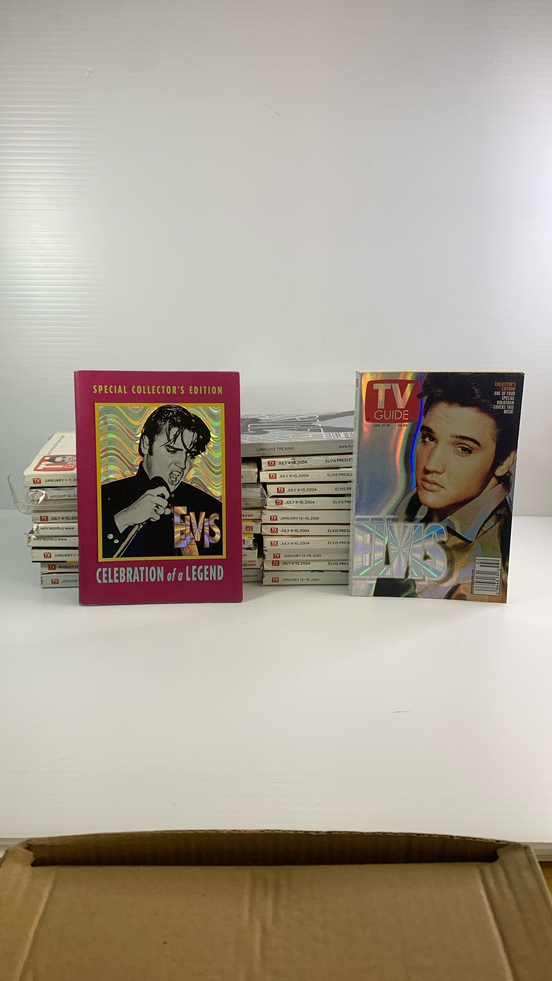 Elvis Presley TV Guides Books Collection Of 21