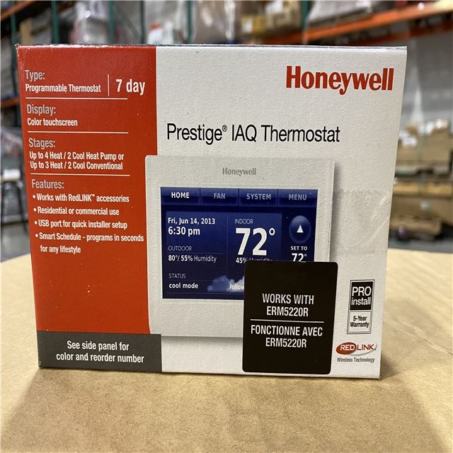 NEW! Honeywell Prestige Wire IAQ Thermostat with RedLINK