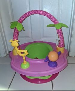 Summer by Bright Starts Deluxe SuperSeat "Island Giggles" baby seat for sitting up, playtime, and meals