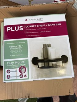 Healthcraft Plus Corner Shelf + Grab Bar