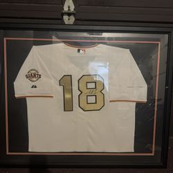 Autographed and Framed Matt Cain Jersey. 
