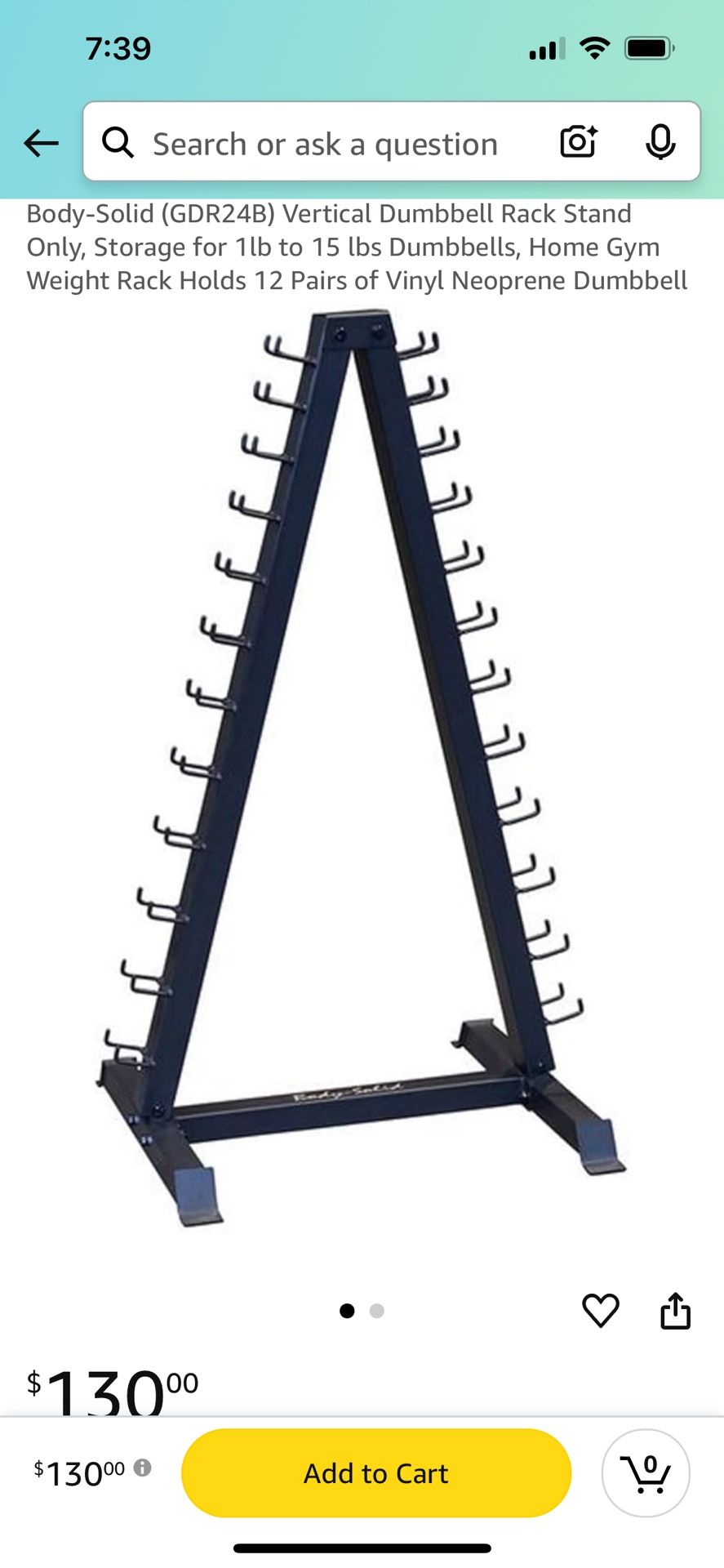Dumbbell Weight Rack With Weights