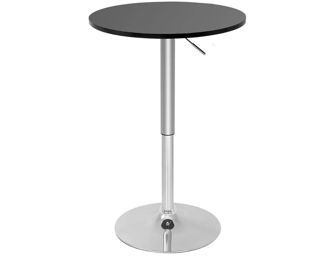 Nib Modern Bar Table Height Adjustable Kitchen Dining Table Round Pub Table Counter Table Bar Top Table Tall Table Hydraulic Dining Room Home Kitchen 