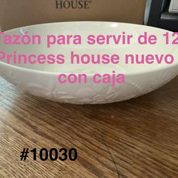 Tazón para servir de 12”  👉 princess house todo nuevo y con caja 📦