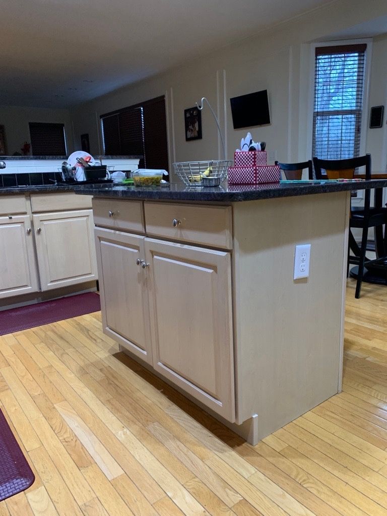 Kitchen Cabinets with Granite Counter Tops and 80/20 sunk