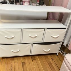 White Fabric Dresser 