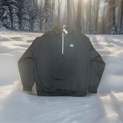 Alo Yoga Black Quarter-Zip Pullover
