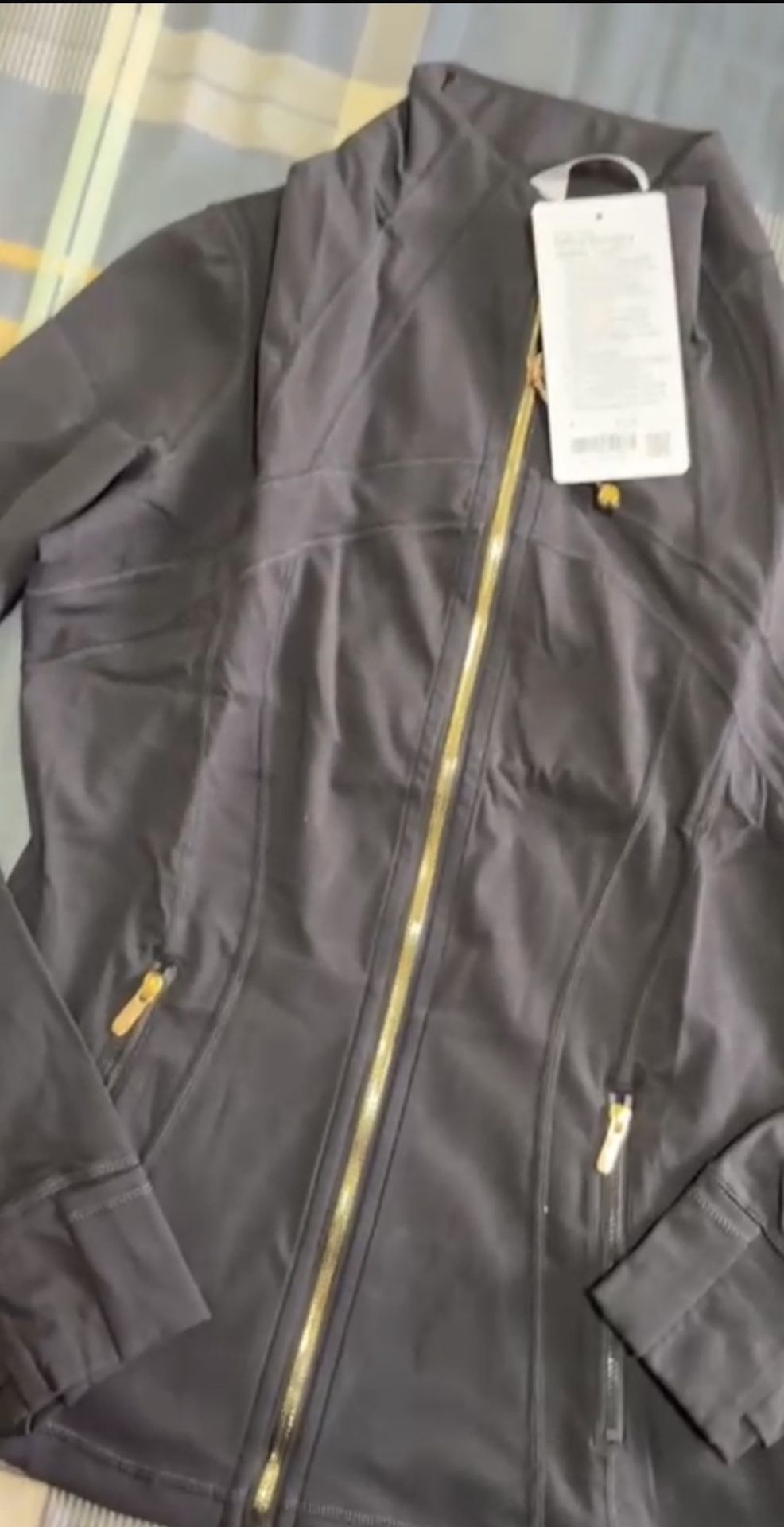 Black Lululemon Jacket with Gold zipper