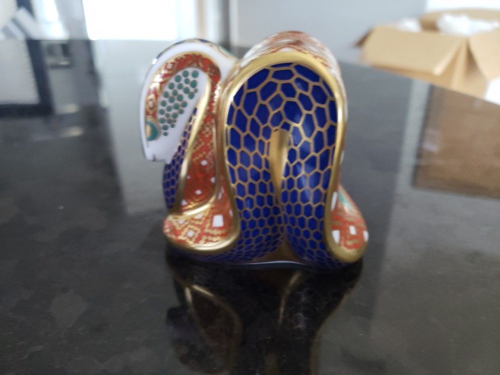 Royal Crown Derby Paperweight Snake