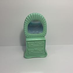 Vintage 1984 She-Ra Crystal Castle Furniture Toy Part Dresser Vanity Mirror MOTU