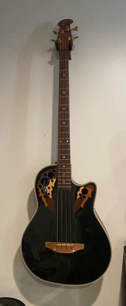 Ovation Celebrity Deluxe CC274 Acoustic-Electric Bass – Black