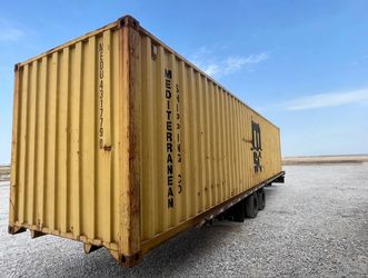 Yellow 40' Standard Shipping Container — Used, Weather-Tight, Delivery Available