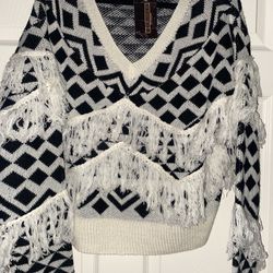 New Boutique  Western Fringe Sweater