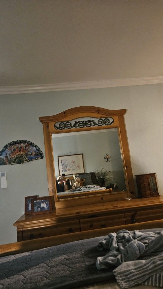 Mirror And Bed Frame