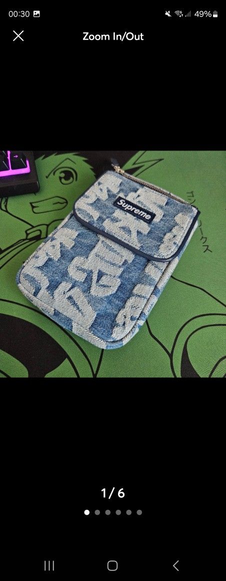 Supreme Fat Tip Jacquard Pouch (blue)