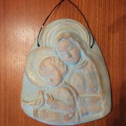 Wall Ceramic of Mary and Infant Jesus