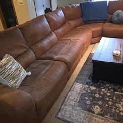Electric Reclining Sectional with USB Ports – $900 – Pawnee & Maize